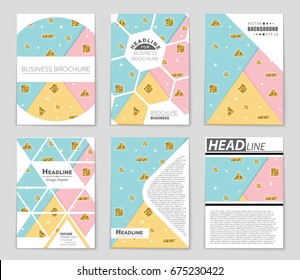 Abstract vector layout background set. For art template design, list, front page, mockup brochure theme style, banner, idea, cover, booklet, print, flyer, book, blank, card, ad, sign, sheet,, a4.