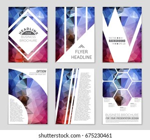 Abstract vector layout background set. For art template design, list, front page, mockup brochure theme style, banner, idea, cover, booklet, print, flyer, book, blank, card, ad, sign, sheet,, a4