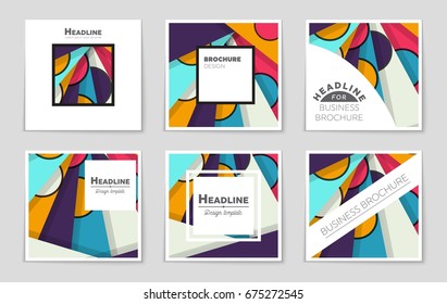 Abstract vector layout background set. For art template design, list, front page, mockup brochure theme style, banner, idea, cover, booklet, print, flyer, book, blank, card, ad, sign, sheet,, a4.