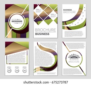 Abstract vector layout background set. For art template design, list, front page, mockup brochure theme style, banner, idea, cover, booklet, print, flyer, book, blank, card, ad, sign, sheet,, a4.