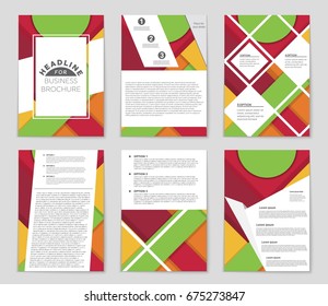 Abstract vector layout background set. For art template design, list, front page, mockup brochure theme style, banner, idea, cover, booklet, print, flyer, book, blank, card, ad, sign, sheet,, a4.