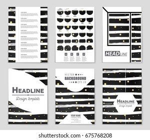 Abstract vector layout background set. For art template design, list, front page, mockup brochure theme style, banner, idea, cover, booklet, print, flyer, book, blank, card, ad, sign, sheet,, a4.