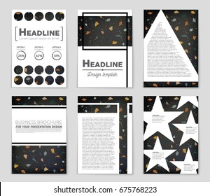 Abstract vector layout background set. For art template design, list, front page, mockup brochure theme style, banner, idea, cover, booklet, print, flyer, book, blank, card, ad, sign, sheet,, a4.