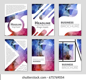 Abstract vector layout background set. For art template design, list, front page, mockup brochure theme style, banner, idea, cover, booklet, print, flyer, book, blank, card, ad, sign, sheet,, a4