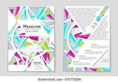 Abstract vector layout background set. For art template design, list, front page, mockup brochure theme style, banner, idea, cover, booklet, print, flyer, book, blank, card, ad, sign, sheet,, a4.