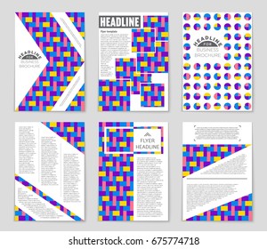 Abstract vector layout background set. For art template design, list, front page, mockup brochure theme style, banner, idea, cover, booklet, print, flyer, book, blank, card, ad, sign, sheet,, a4