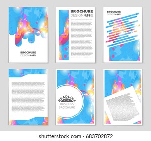 Abstract vector layout background set. For art template design, list, front page, mockup brochure theme style, banner, idea, cover, booklet, print, flyer, book, blank, card, ad, sign, sheet,, a4