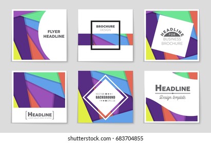 Abstract vector layout background set. For art template design, list, front page, mockup brochure theme style, banner, idea, cover, booklet, print, flyer, book, blank, card, ad, sign, sheet,, a4