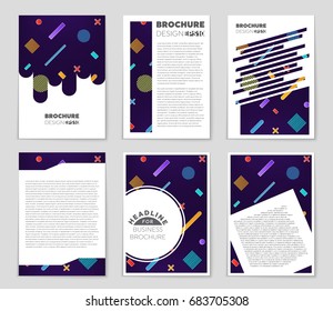 Abstract vector layout background set. For art template design, list, front page, mockup brochure theme style, banner, idea, cover, booklet, print, flyer, book, blank, card, ad, sign, sheet,, a4