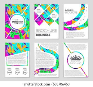 Abstract vector layout background set. For art template design, list, page, mockup brochure theme style, banner, idea, cover, booklet, print, flyer, book, blank, card, ad, sign, sheet,, a4