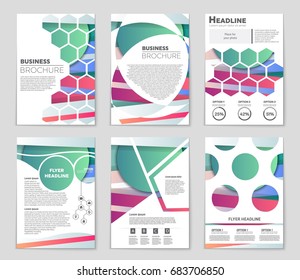 Abstract vector layout background set. For art template design, list, front page, mockup brochure theme style, banner, idea, cover, booklet, print, flyer, book, blank, card, ad, sign, sheet,, a4