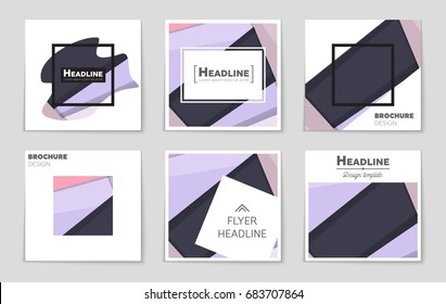 Abstract vector layout background set. For art template design, list, front page, mockup brochure theme style, banner, idea, cover, booklet, print, flyer, book, blank, card, ad, sign, sheet,, a4