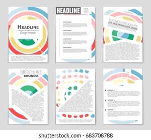 Abstract vector layout background set. For art template design, list, page, mockup brochure theme style, banner, idea, cover, booklet, print, flyer, book, blank, card, ad, sign, sheet,, a4