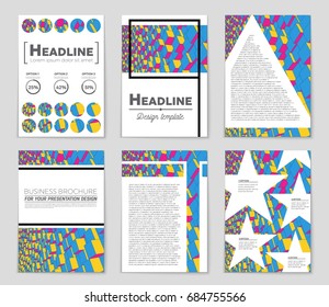 Abstract vector layout background set. For art template design, list, front page, mockup brochure theme style, banner, idea, cover, booklet, print, flyer, book, blank, card, ad, sign, sheet,, a4