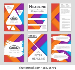 Abstract vector layout background set. For art template design, list, front page, mockup brochure theme style, banner, idea, cover, booklet, print, flyer, book, blank, card, ad, sign, sheet,, a4