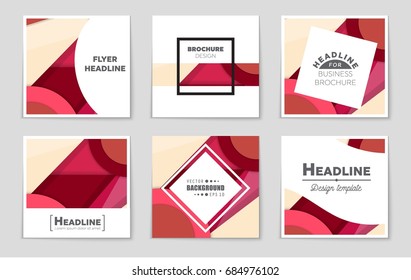 Abstract vector layout background set. For art template design, list, front page, mockup brochure theme style, banner, idea, cover, booklet, print, flyer, book, blank, card, ad, sign, sheet,, a4