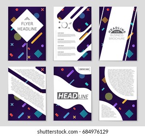 Abstract vector layout background set. For art template design, list, front page, mockup brochure theme style, banner, idea, cover, booklet, print, flyer, book, blank, card, ad, sign, sheet,, a4