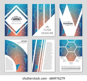 Abstract vector layout background set. For art template design, list, front page, mockup brochure theme style, banner, idea, cover, booklet, print, flyer, book, blank, card, ad, sign, sheet,, a4