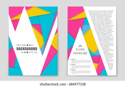 Abstract vector layout background set. For art template design, list, front page, mockup brochure theme style, banner, idea, cover, booklet, print, flyer, book, blank, card, ad, sign, sheet,, a4