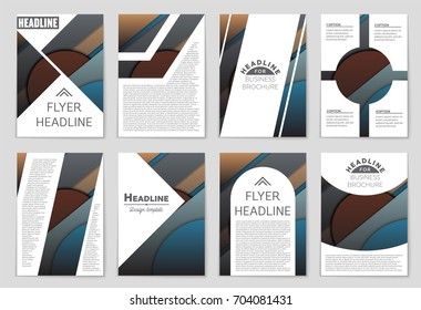 Abstract vector layout background set. For art template design, list, front page, mockup brochure theme style, banner, idea, cover, booklet, print, flyer, book, blank, card, ad, sign, sheet,, a4.