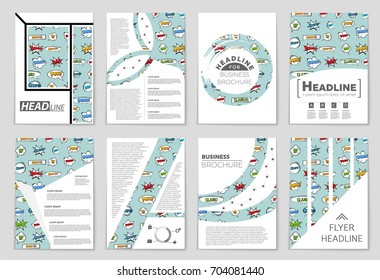 Abstract vector layout background set. For art template design, list, front page, mockup brochure theme style, banner, idea, cover, booklet, print, flyer, book, blank, card, ad, sign, sheet, a4.