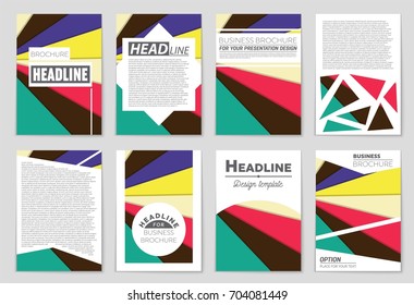 Abstract vector layout background set. For art template design, list, front page, mockup brochure theme style, banner, idea, cover, booklet, print, flyer, book, blank, card, ad, sign, sheet,, a4.