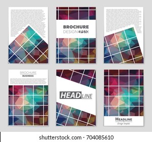 Abstract vector layout background set. For art template design, list, front page, mockup brochure theme style, banner, idea, cover, booklet, print, flyer, book, blank, card, ad, sign, sheet, a4