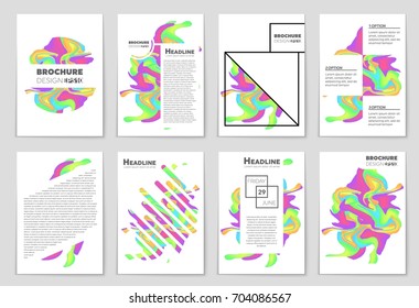 Abstract vector layout background set. For art template design, list, front page, mockup brochure theme style, banner, idea, cover, booklet, print, flyer, book, blank, card, ad, sign, sheet, a4