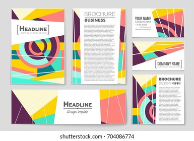 Abstract vector layout background set. For art template design, list, front page, mockup brochure theme style, banner, idea, cover, booklet, print, flyer, book, blank, card, ad, sign, sheet, a4