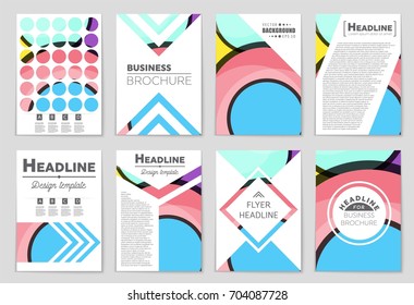 Abstract vector layout background set. For art template design, list, front page, mockup brochure theme style, banner, idea, cover, booklet, print, flyer, book, blank, card, ad, sign, sheet,, a4.