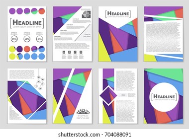 Abstract vector layout background set. For art template design, list, front page, mockup brochure theme style, banner, idea, cover, booklet, print, flyer, book, blank, card, ad, sign, sheet,, a4.