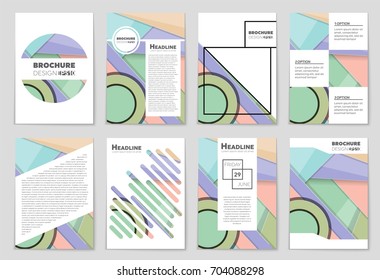 Abstract vector layout background set. For art template design, list, front page, mockup brochure theme style, banner, idea, cover, booklet, print, flyer, book, blank, card, ad, sign, sheet,, a4.