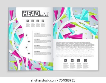 Abstract vector layout background set. For art template design, list, front page, mockup brochure theme style, banner, idea, cover, booklet, print, flyer, book, blank, card, ad, sign, sheet, a4.