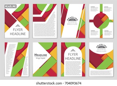 Abstract vector layout background set. For art template design, list, front page, mockup brochure theme style, banner, idea, cover, booklet, print, flyer, book, blank, card, ad, sign, sheet,, a4.