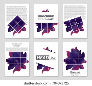 Abstract vector layout background set. For art template design, list, front page, mockup brochure theme style, banner, idea, cover, booklet, print, flyer, book, blank, card, ad, sign, sheet, a4