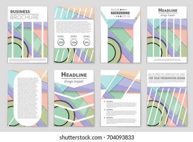 Abstract vector layout background set. For art template design, list, front page, mockup brochure theme style, banner, idea, cover, booklet, print, flyer, book, blank, card, ad, sign, sheet,, a4.