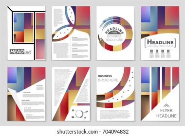 Abstract vector layout background set. For art template design, list, front page, mockup brochure theme style, banner, idea, cover, booklet, print, flyer, book, blank, card, ad, sign, sheet, a4
