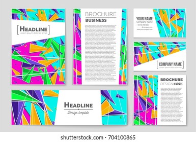 Abstract vector layout background set. For art template design, list, front page, mockup brochure theme style, banner, idea, cover, booklet, print, flyer, book, blank, card, ad, sign, sheet, a4.