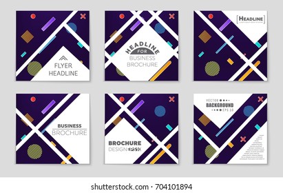 Abstract vector layout background set. For art template design, list, front page, mockup brochure theme style, banner, idea, cover, booklet, print, flyer, book, blank, card, ad, sign, sheet, a4.