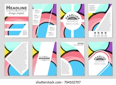 Abstract vector layout background set. For art template design, list, front page, mockup brochure theme style, banner, idea, cover, booklet, print, flyer, book, blank, card, ad, sign, sheet,, a4.