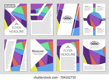 Abstract vector layout background set. For art template design, list, front page, mockup brochure theme style, banner, idea, cover, booklet, print, flyer, book, blank, card, ad, sign, sheet,, a4.