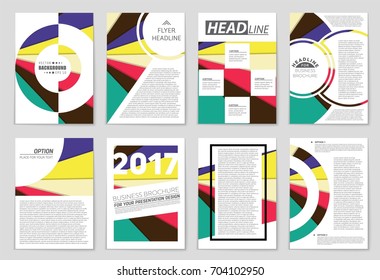 Abstract vector layout background set. For art template design, list, front page, mockup brochure theme style, banner, idea, cover, booklet, print, flyer, book, blank, card, ad, sign, sheet,, a4.