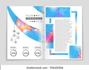 Abstract vector layout background set. For art template design, list, front page, mockup brochure theme style, banner, idea, cover, booklet, print, flyer, book, blank, card, ad, sign, sheet, a4