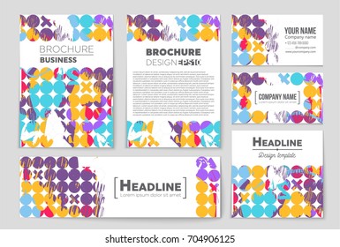 Abstract vector layout background set. For art template design, list, front page, mockup brochure theme style, banner, idea, cover, booklet, print, flyer, book, blank, card, ad, sign, sheet, a4