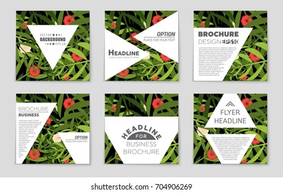 Abstract vector layout background set. For art template design, list, front page, mockup brochure theme style, banner, idea, cover, booklet, print, flyer, book, blank, card, ad, sign, sheet, a4