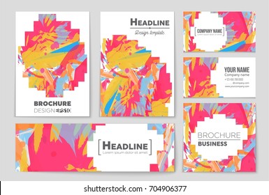 Abstract vector layout background set. For art template design, list, front page, mockup brochure theme style, banner, idea, cover, booklet, print, flyer, book, blank, card, ad, sign, sheet, a4