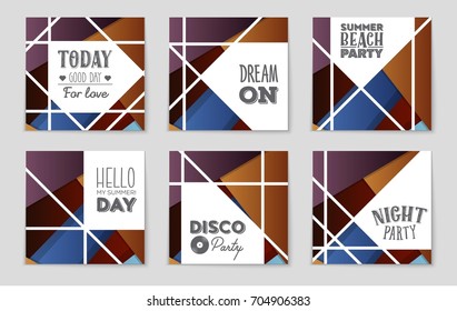 Abstract vector layout background set. For art template design, list, front page, mockup brochure theme style, banner, idea, cover, booklet, print, flyer, book, blank, card, ad, sign, sheet,, a4.