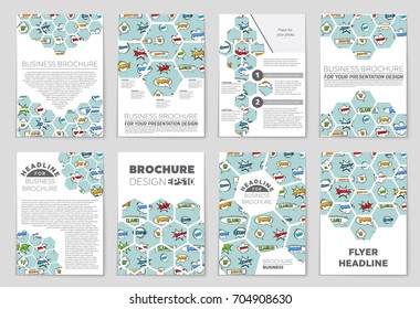 Abstract vector layout background set. For art template design, list, front page, mockup brochure theme style, banner, idea, cover, booklet, print, flyer, book, blank, card, ad, sign, sheet, a4.