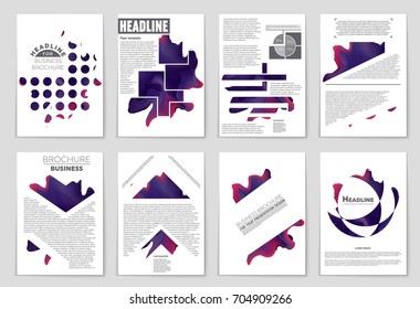 Abstract vector layout background set. For art template design, list, front page, mockup brochure theme style, banner, idea, cover, booklet, print, flyer, book, blank, card, ad, sign, sheet, a4