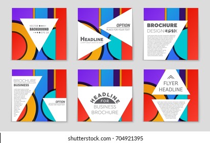 Abstract vector layout background set. For art template design, list, front page, mockup brochure theme style, banner, idea, cover, booklet, print, flyer, book, blank, card, ad, sign, sheet,, a4.